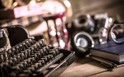 Gamlmal skrivmaskin som ska säljas på auktion